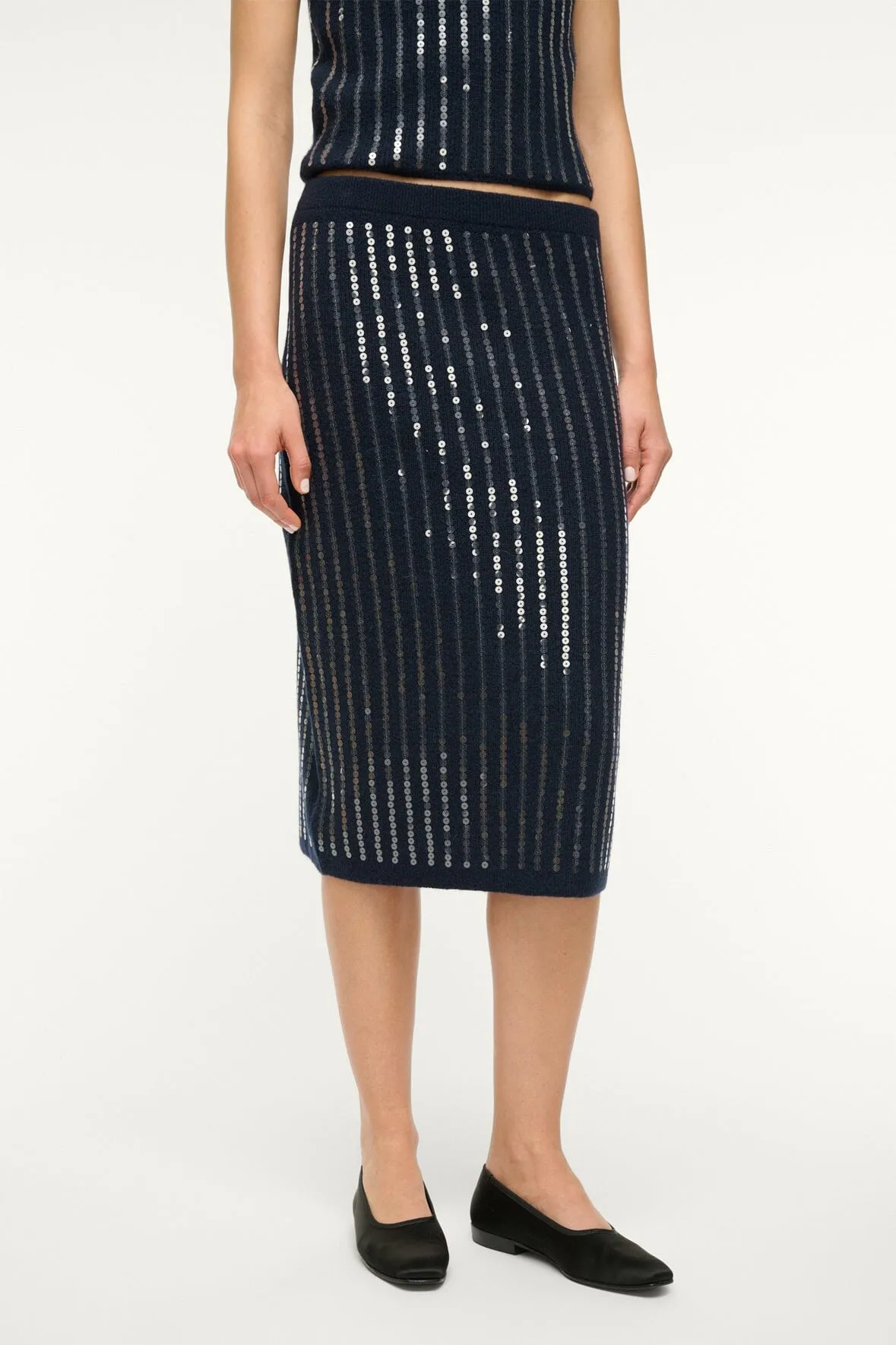 MIMI SKIRT | NAVY sold by STAUD product image thumbnail 2