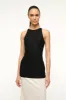GABRIELLE DRESS | BLACK IVORY sold by STAUD