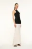GABRIELLE DRESS | BLACK IVORY sold by STAUD