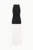 GABRIELLE DRESS | BLACK IVORY sold by STAUD