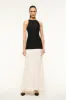 GABRIELLE DRESS | BLACK IVORY sold by STAUD