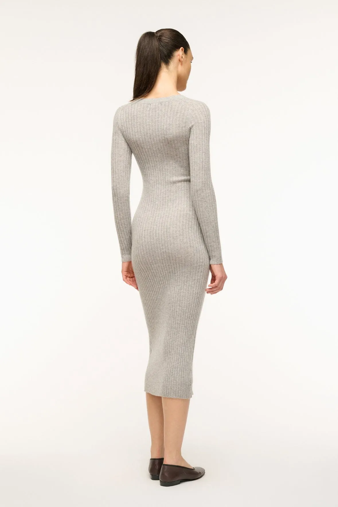 SHOKO CASHMERE SWEATER | HEATHER GREY sold by STAUD product image thumbnail 4