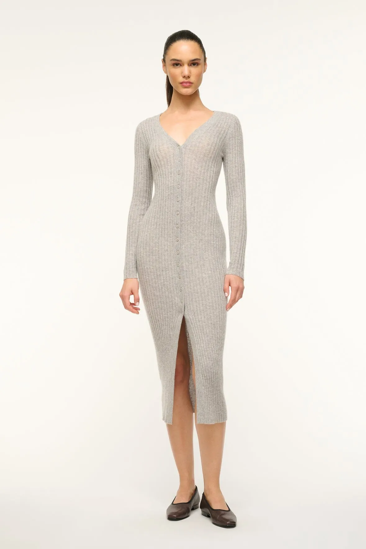 SHOKO CASHMERE SWEATER | HEATHER GREY sold by STAUD
