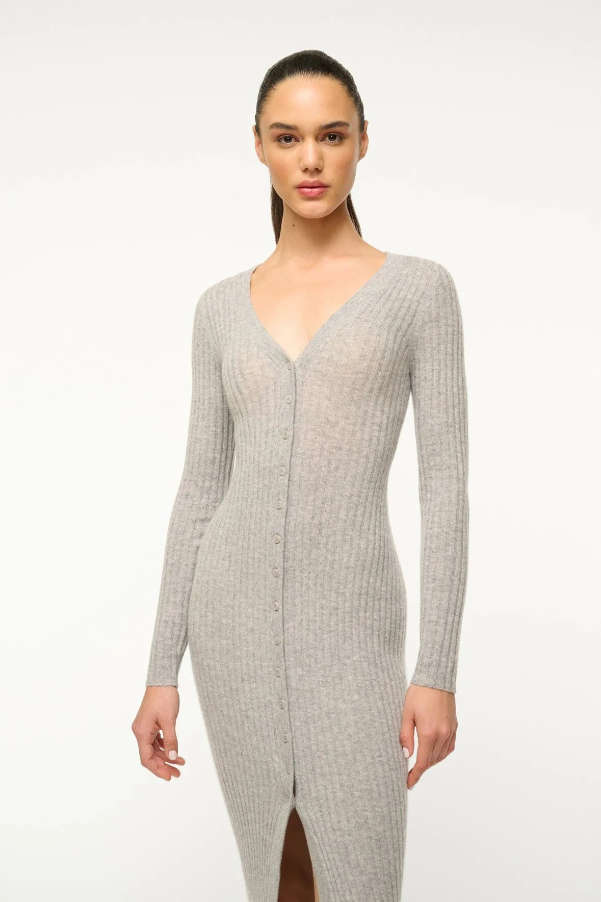 SHOKO CASHMERE SWEATER | HEATHER GREY sold by STAUD product image thumbnail 2
