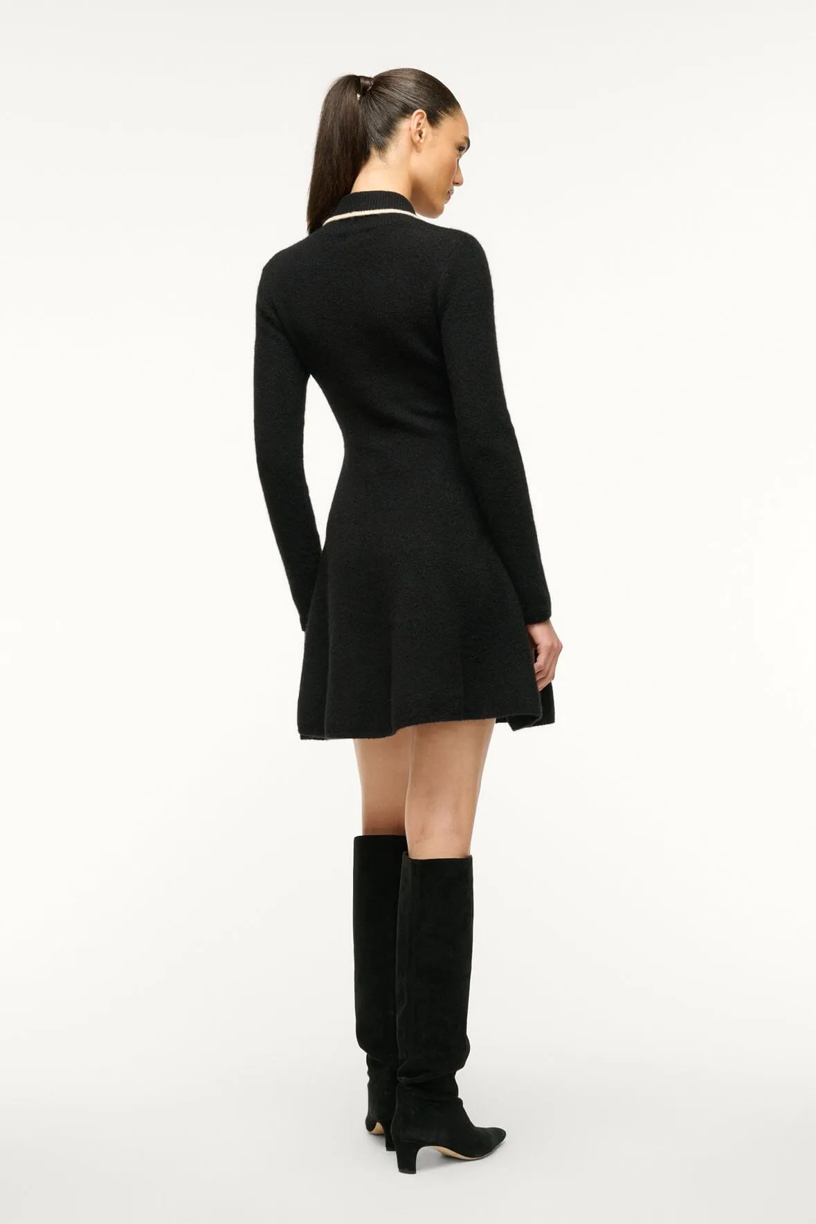 DUJOUR DRESS | BLACK IVORY sold by STAUD product image thumbnail 4