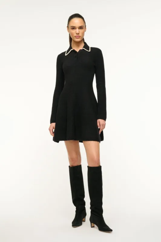DUJOUR DRESS | BLACK IVORY sold by STAUD