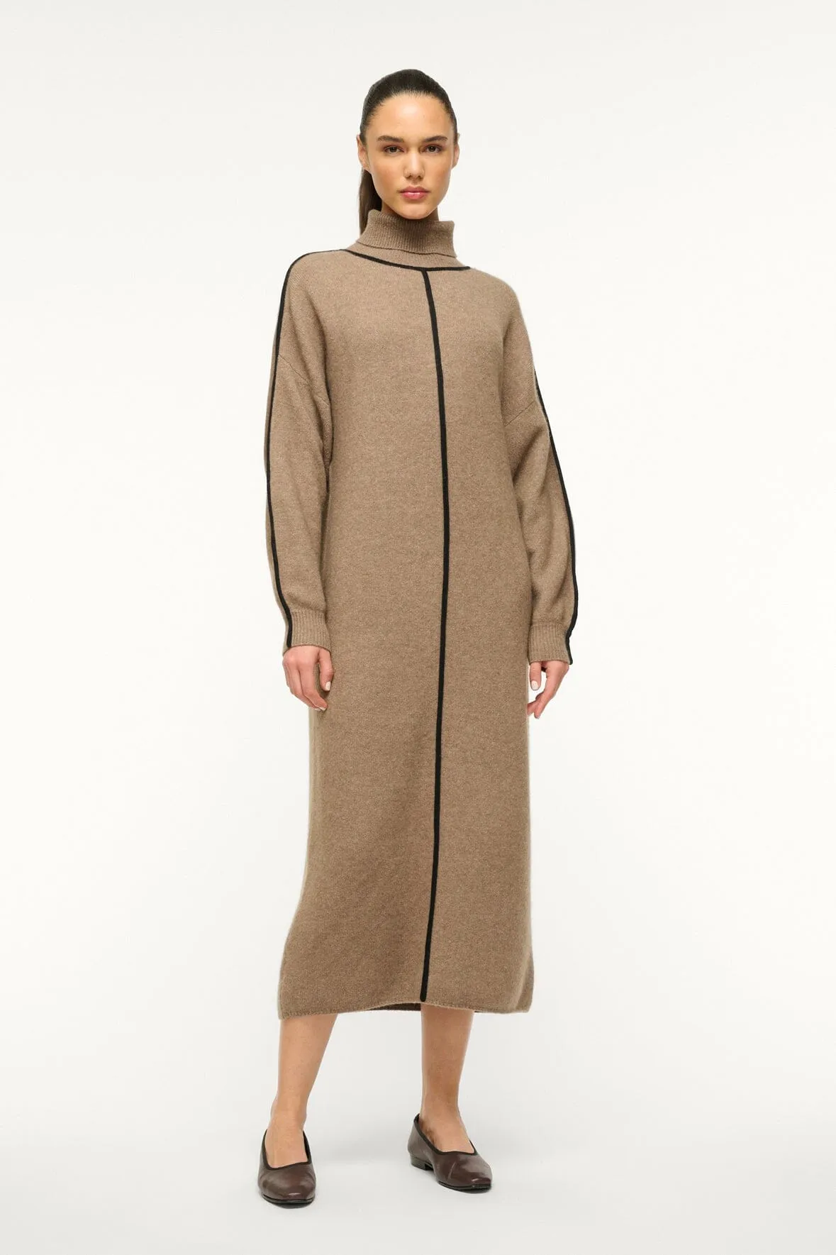 APRES DRESS | MUSHROOM BLACK sold by STAUD