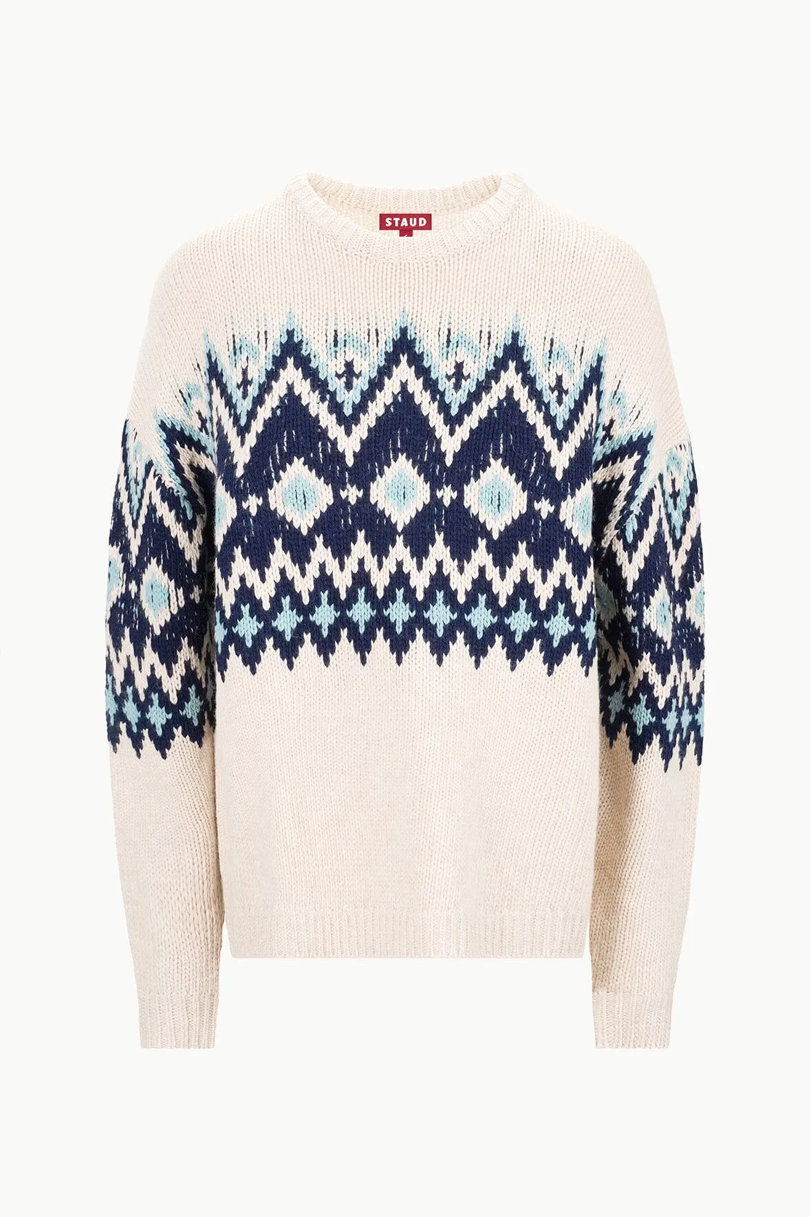 MORITZ SWEATER | OATMEAL MULTI FAIRISLE sold by STAUD product image thumbnail 5