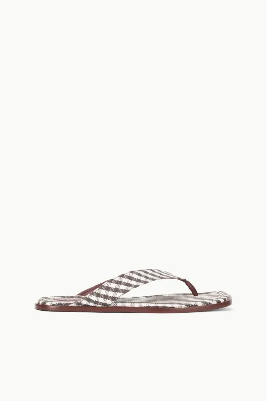DANTE THONG | DARK CHOCOLATE MICRO CHECK sold by STAUD