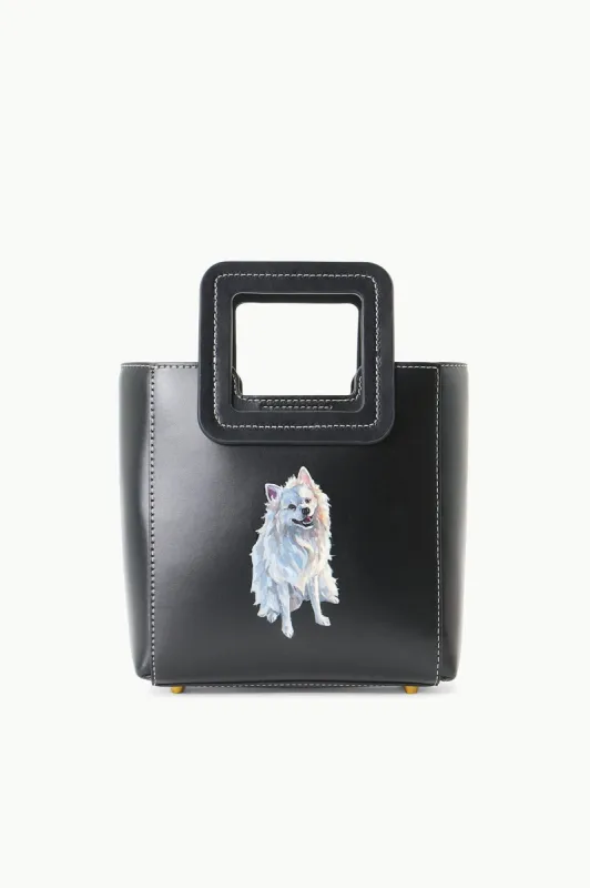 CUSTOM MINI SHIRLEY LEATHER BAG | BLACK sold by STAUD