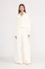 CROPPED HAMPTON SWEATER | IVORY sold by STAUD