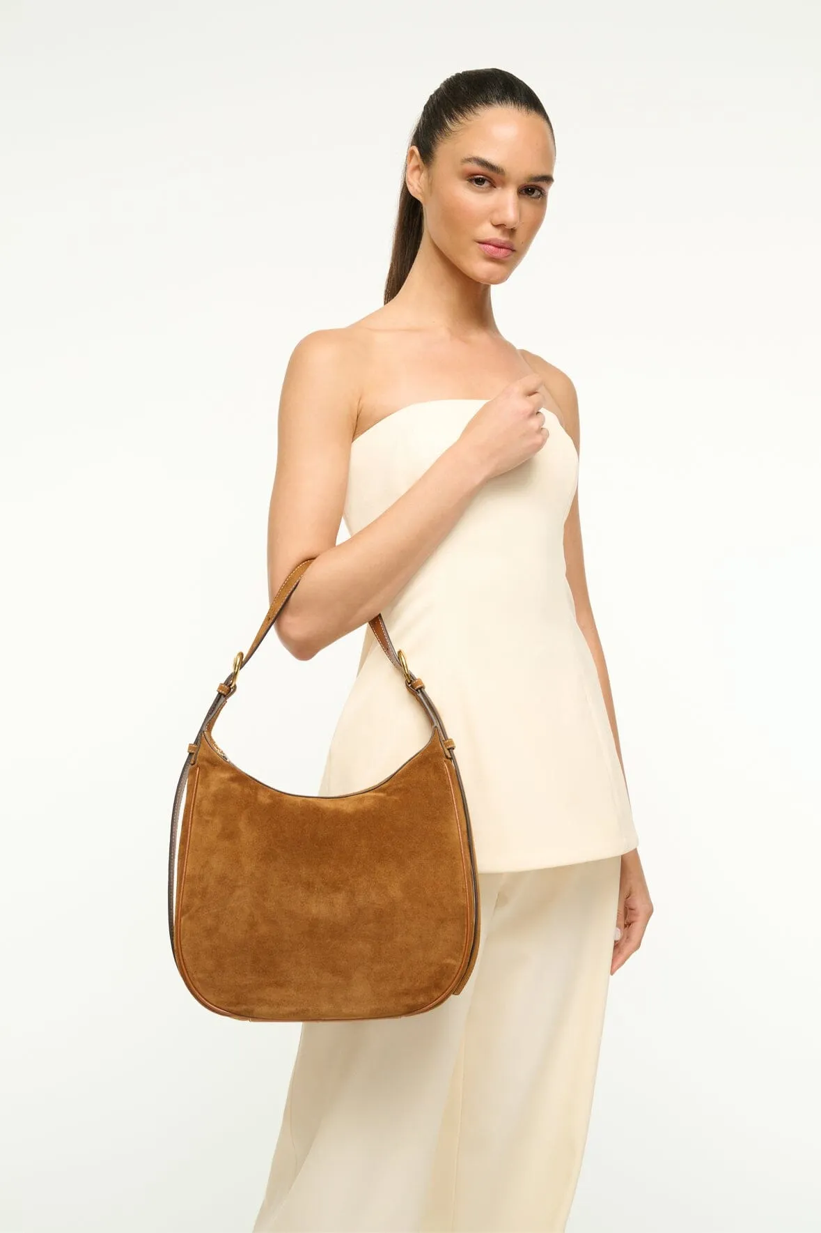 PINE HOBO | TAN SUEDE sold by STAUD product image thumbnail 4