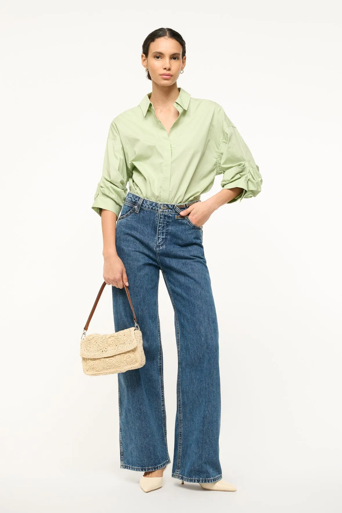 TRAVERSE BODYSUIT | PALE JADE sold by STAUD