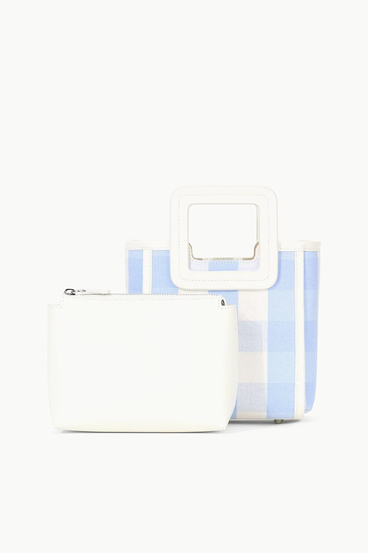 MINI SHIRLEY BAG | SKY GINGHAM sold by STAUD product image thumbnail 5