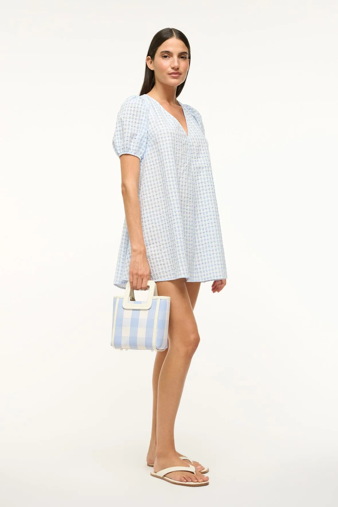 MINI SHIRLEY BAG | SKY GINGHAM sold by STAUD product image thumbnail 2