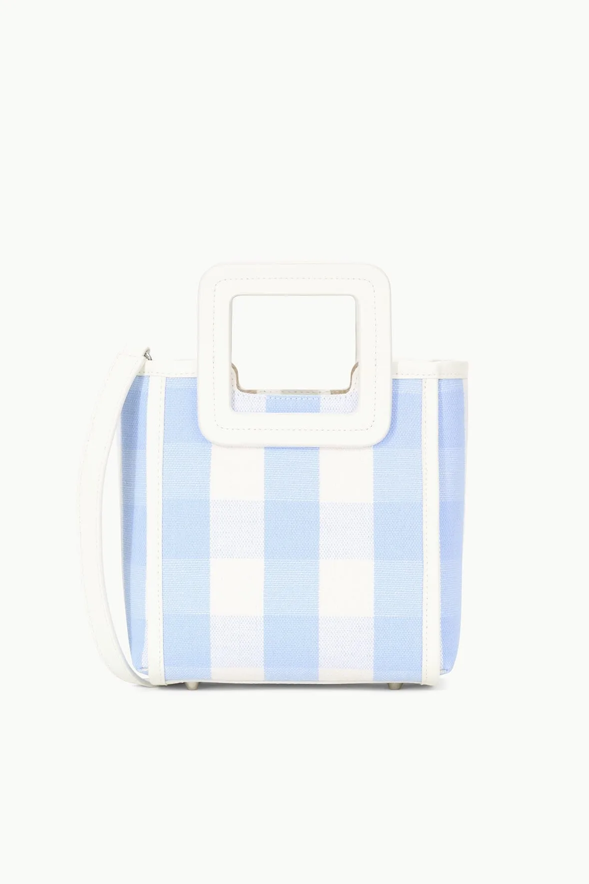 MINI SHIRLEY BAG | SKY GINGHAM sold by STAUD