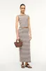 SHIRLEY RAFFIA MINI BUCKET | MAHOGANY sold by STAUD