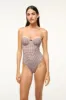MAEVE ONE PIECE | DARK CHOCOLATE MICRO CHECK sold by STAUD