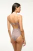 MAEVE ONE PIECE | DARK CHOCOLATE MICRO CHECK sold by STAUD