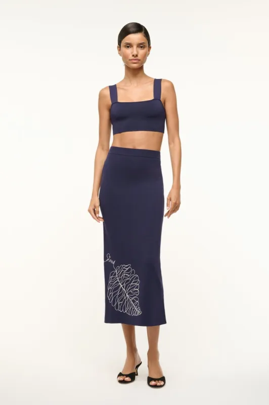 KARINA SKIRT | NAVY sold by STAUD