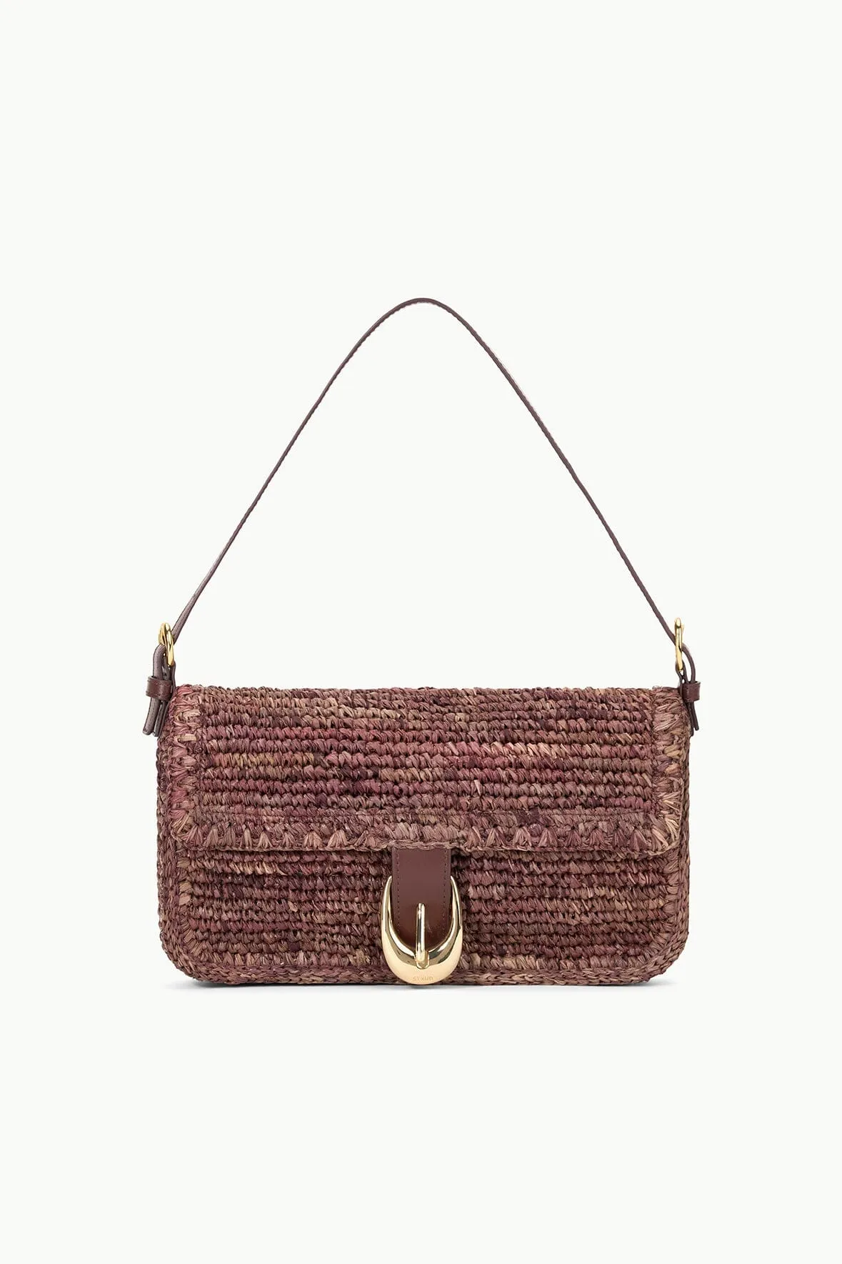 HARLOW RAFFIA BAG | MAHOGANY sold by STAUD