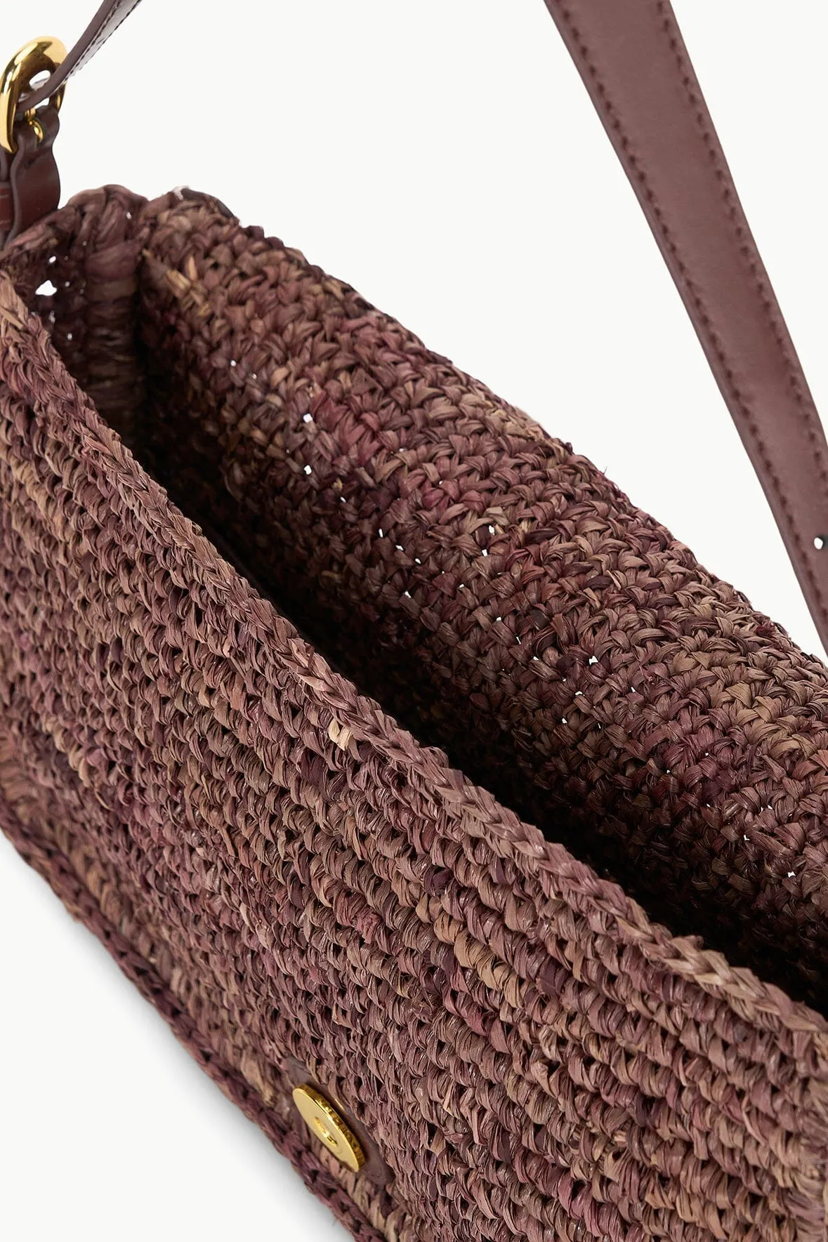 HARLOW RAFFIA BAG | MAHOGANY sold by STAUD product image thumbnail 5