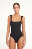 ADELAIDE ONE PIECE | BLACK sold by STAUD
