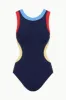 DOLCE ONE PIECE | NAVY COLORBLOCK sold by STAUD