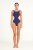 DOLCE ONE PIECE | NAVY COLORBLOCK sold by STAUD