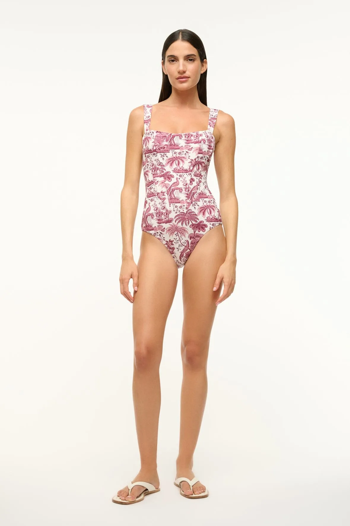 ADELAIDE ONE PIECE | BORDEAUX TOILE sold by STAUD