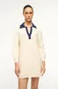 ALTEA MINI DRESS | IVORY NAVY sold by STAUD