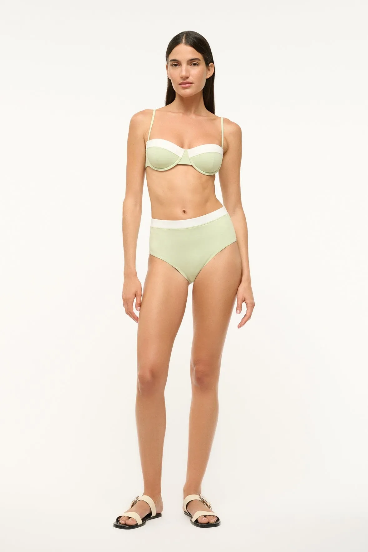 JO BALCONETTE BIKINI TOP | PALE JADE WHITE sold by STAUD product image thumbnail 3