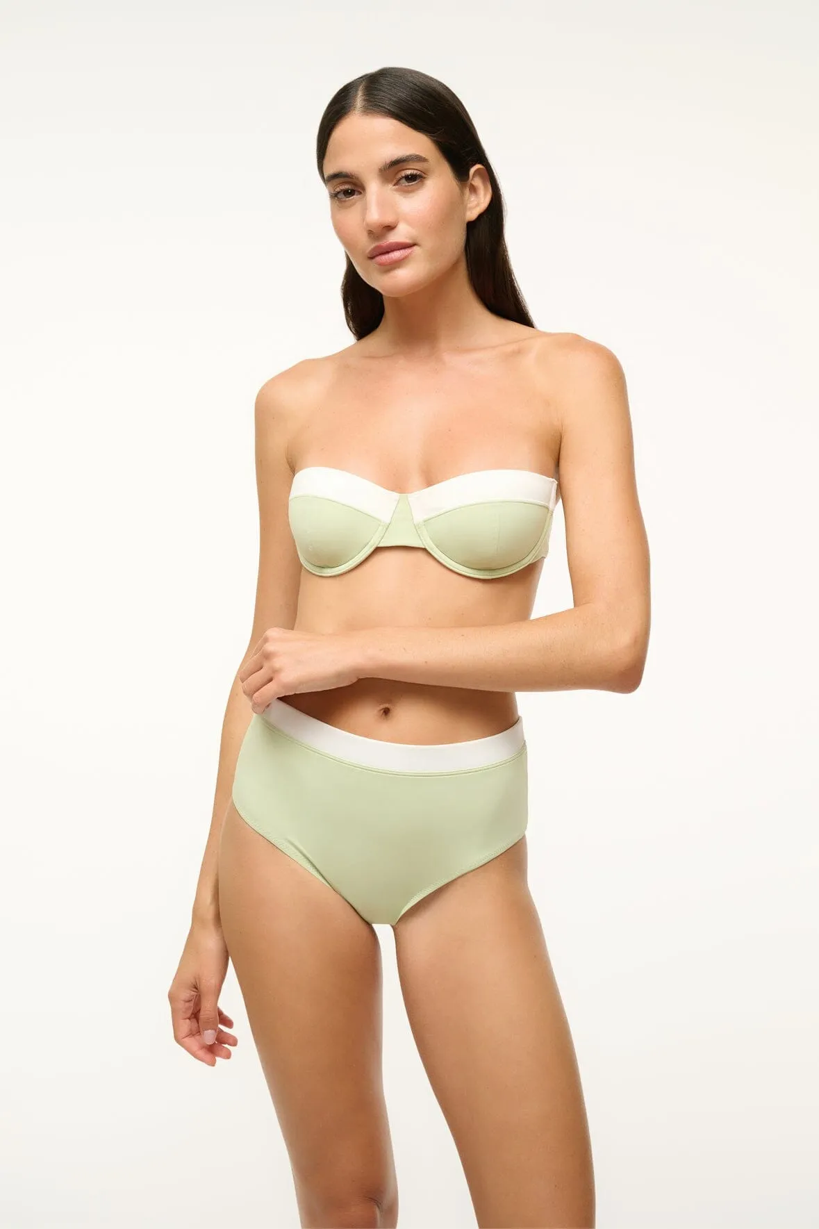 JO BALCONETTE BIKINI TOP | PALE JADE WHITE sold by STAUD product image thumbnail 5