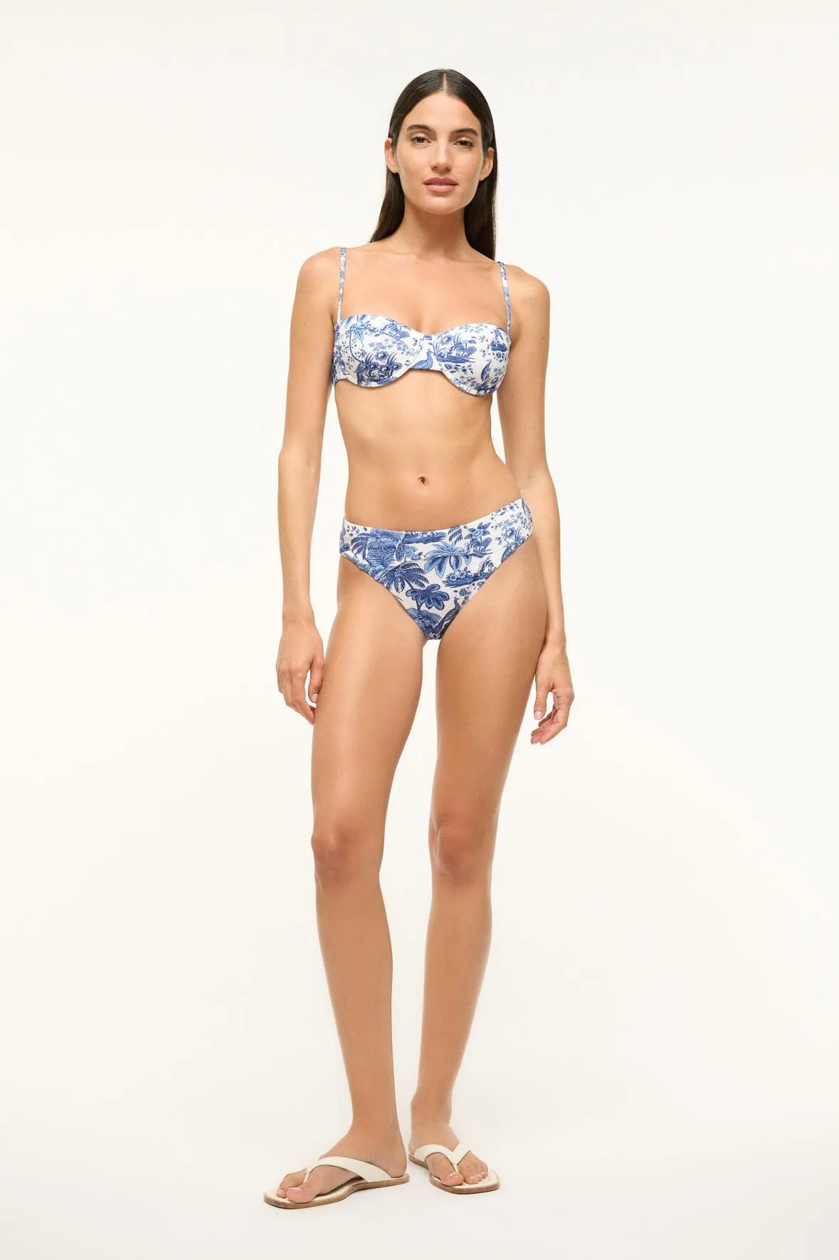 JO BALCONETTE BIKINI TOP | BLUE TOILE sold by STAUD product image thumbnail 4