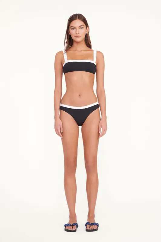 GEMMA BIKINI BOTTOM | BLACK WHITE sold by STAUD