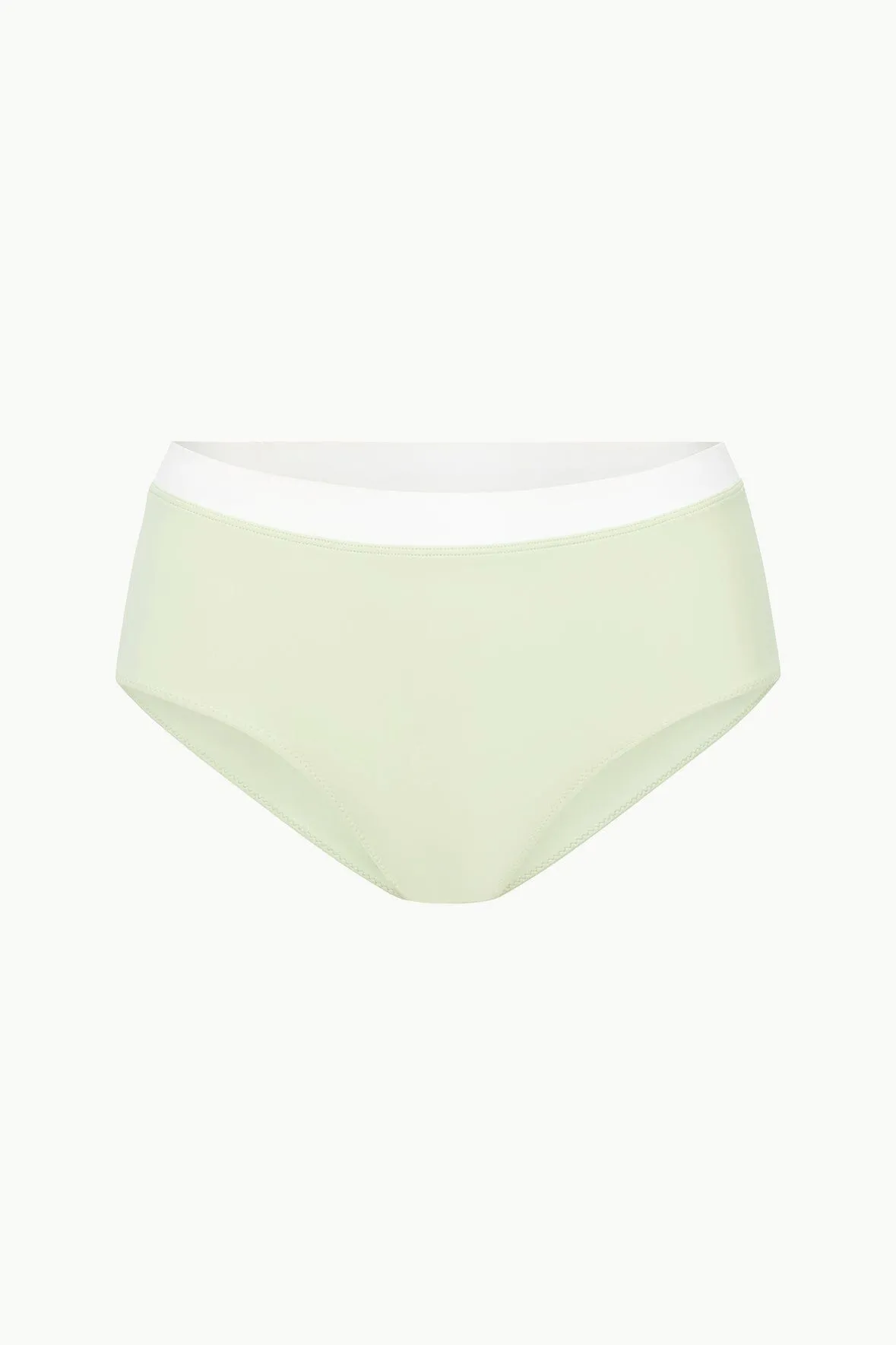 DEVON HIGH RISE BIKINI BOTTOM | PALE JADE WHITE sold by STAUD product image thumbnail 5