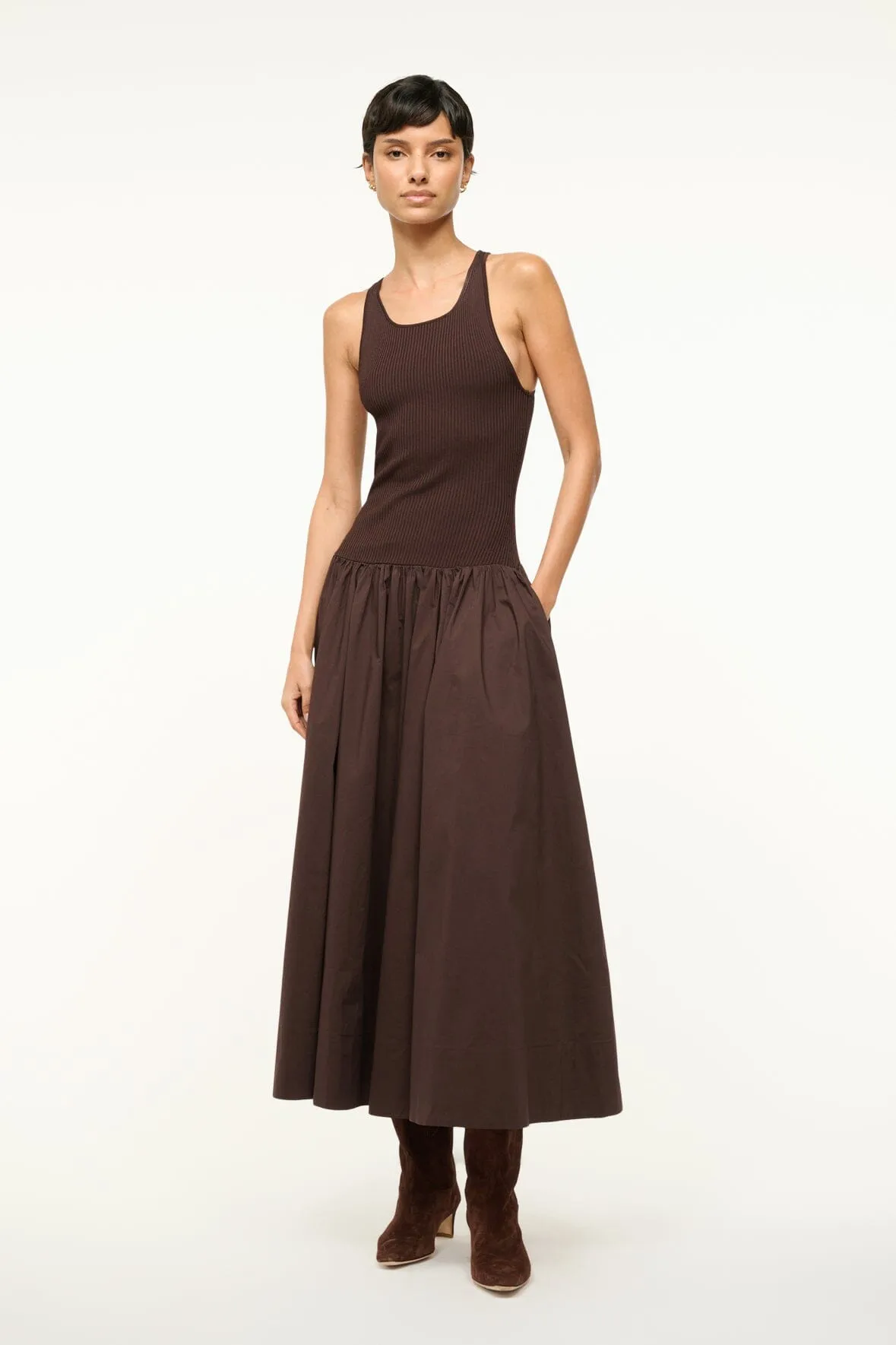 YAMILA DRESS | EARTH sold by STAUD product image thumbnail 2