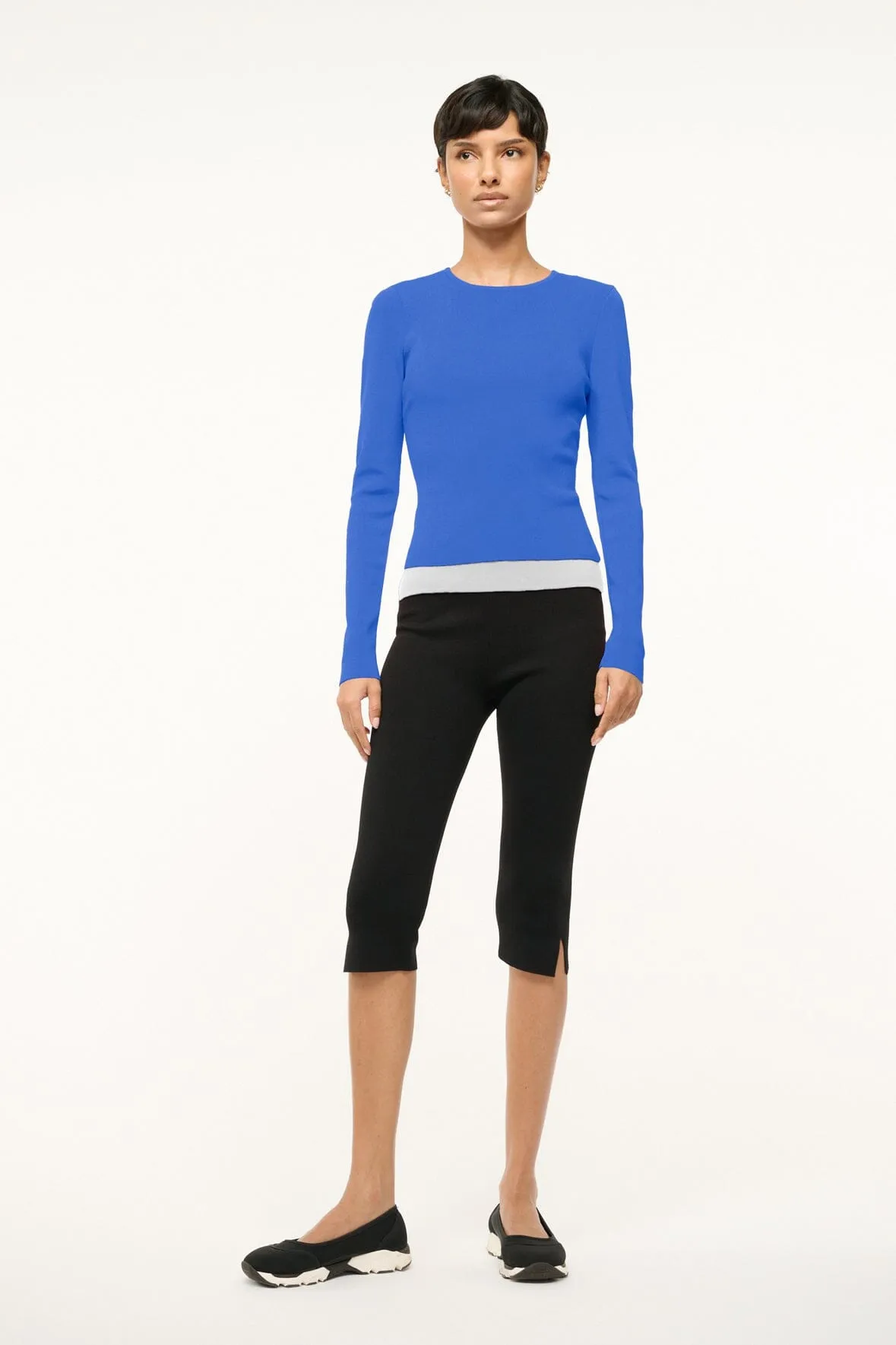 SALINAS TOP | DEEP SEA WHITE sold by STAUD