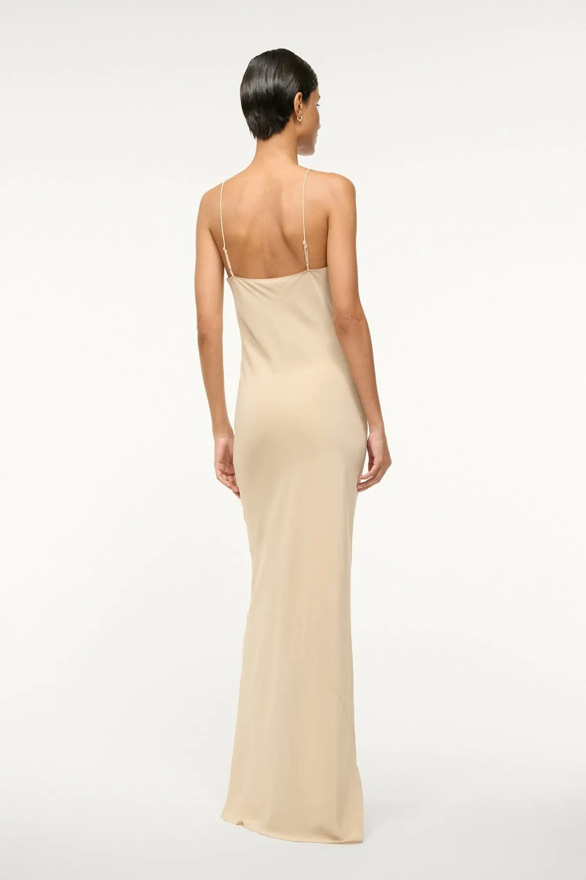 MILNER SILK SLIP DRESS | STONE sold by STAUD product image thumbnail 3