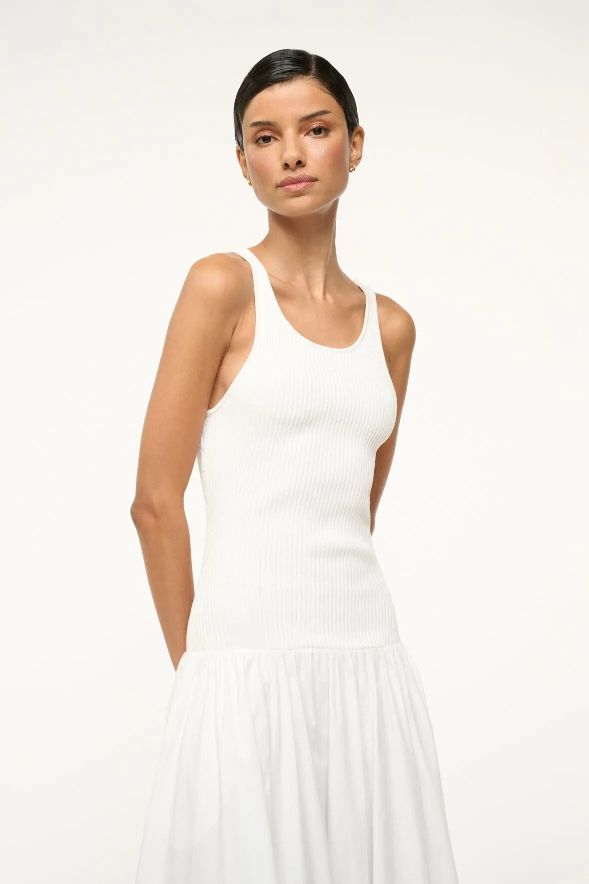 YAMILA DRESS | WHITE sold by STAUD product image thumbnail 3
