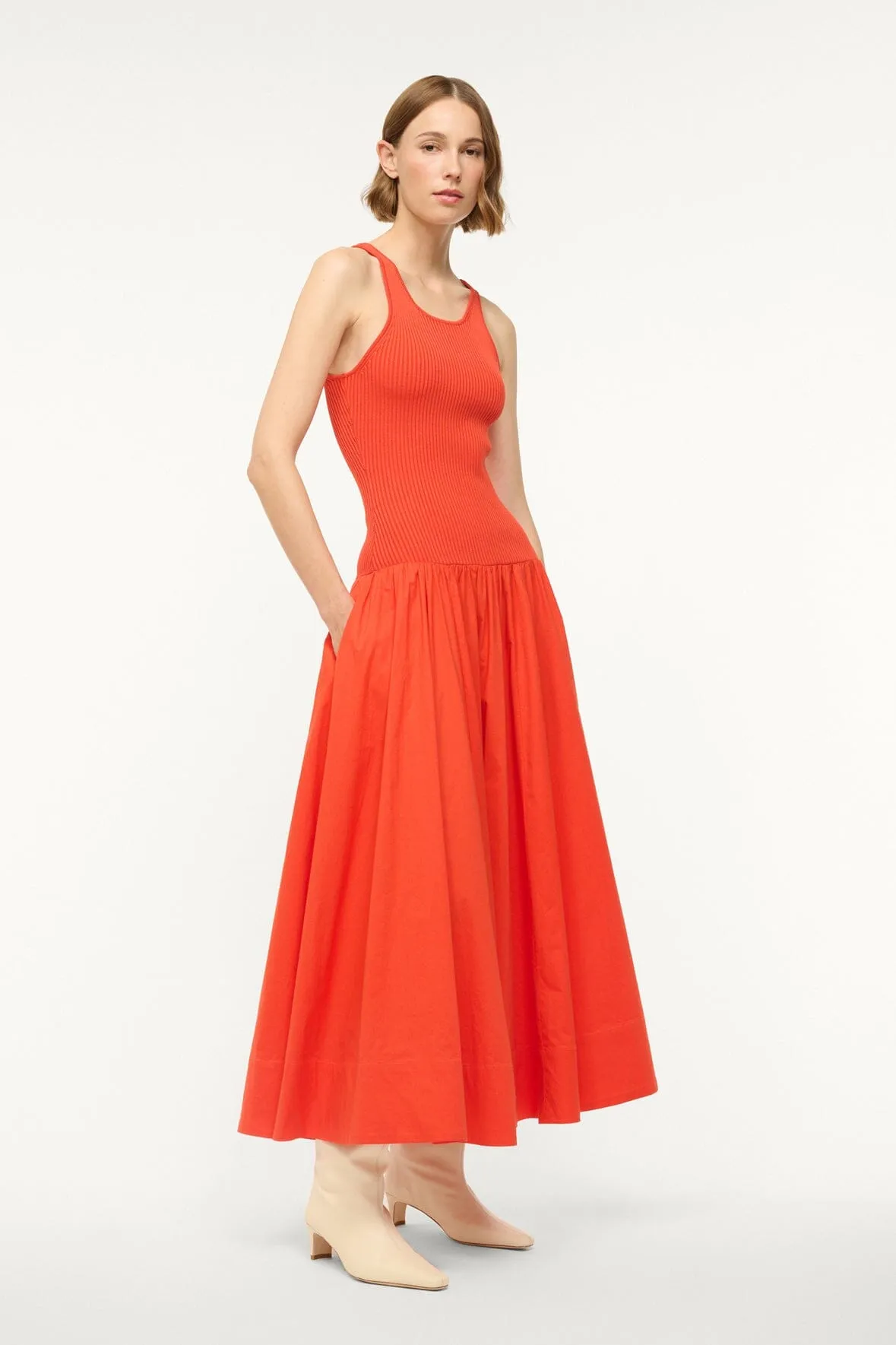 YAMILA DRESS | CAYENNE sold by STAUD product image thumbnail 2