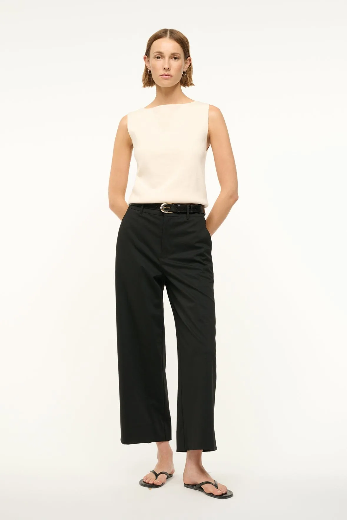 CROPPED PRINCE PANT | BLACK sold by STAUD