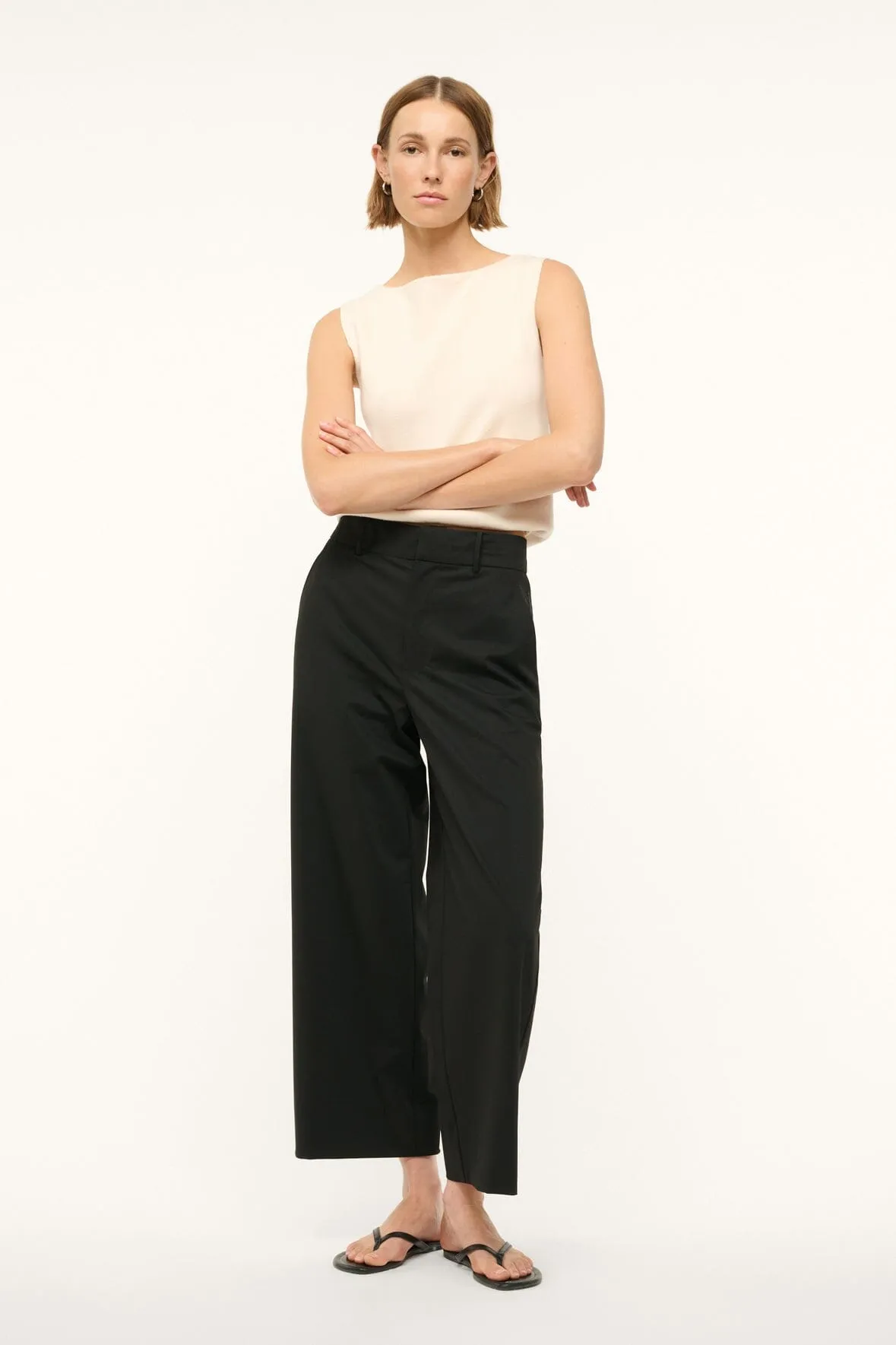 CROPPED PRINCE PANT | BLACK sold by STAUD product image thumbnail 3