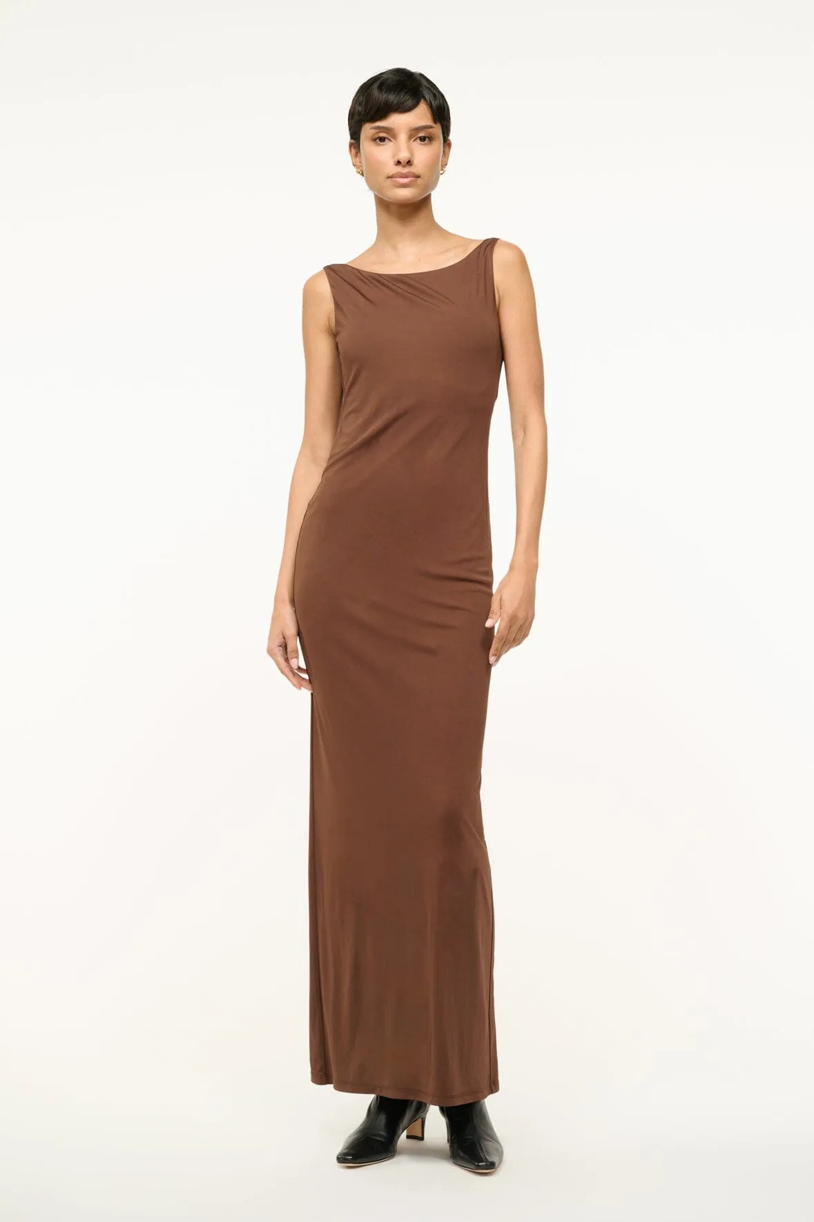 BUA DRESS | DARK OAK sold by STAUD product image thumbnail 3