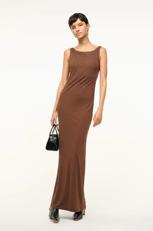 BUA DRESS | DARK OAK sold by STAUD