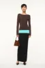 CARILO DRESS | EARTH AQUA BLACK sold by STAUD