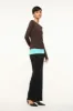 CARILO DRESS | EARTH AQUA BLACK sold by STAUD