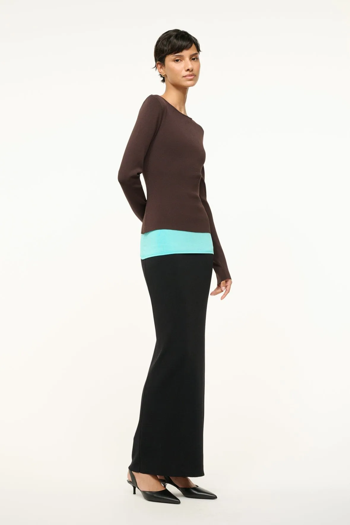 CARILO DRESS | EARTH AQUA BLACK sold by STAUD product image thumbnail 2