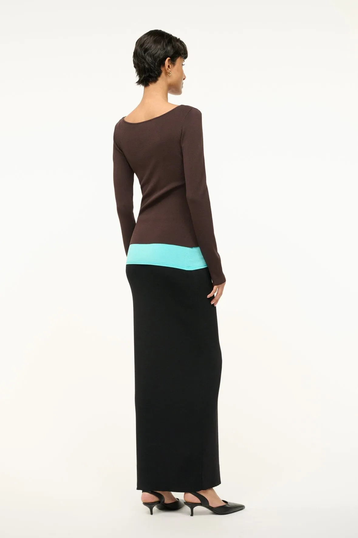 CARILO DRESS | EARTH AQUA BLACK sold by STAUD product image thumbnail 5