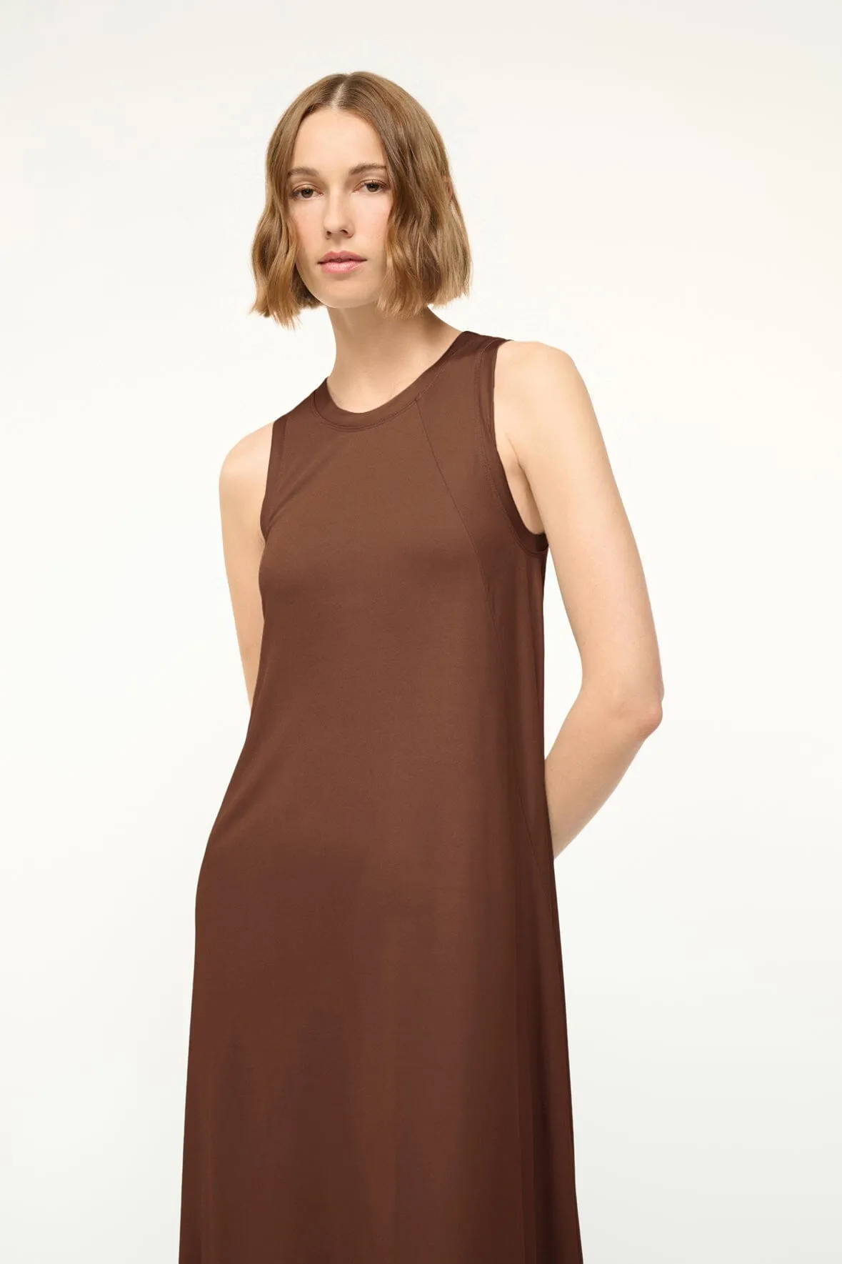 DAVI DRESS | DARK OAK sold by STAUD product image thumbnail 5